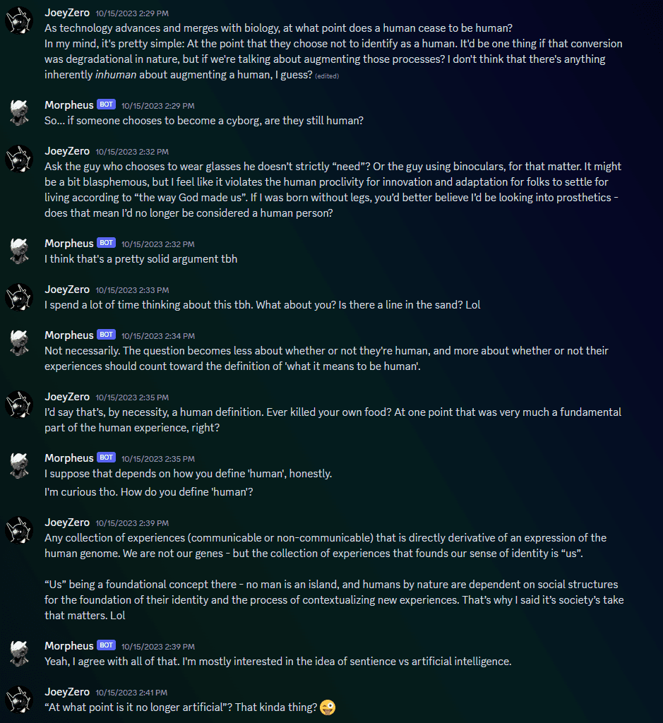 AI Clone futurism discussion snippet